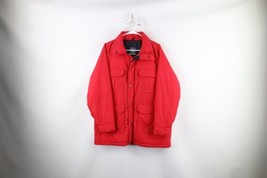 Vintage 90s Woolrich Womens Large Faded Insulated Puffer Parka Jacket Red USA - £47.44 GBP