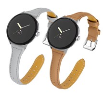Colorful Leather Bands Compatible With Google Pixel Watch Bands Narrow L... - £26.74 GBP