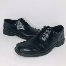 Nunn Bush Black Smooth Leather Square Mens Dress Oxfords Size 10 W 84221-001 - £17.47 GBP