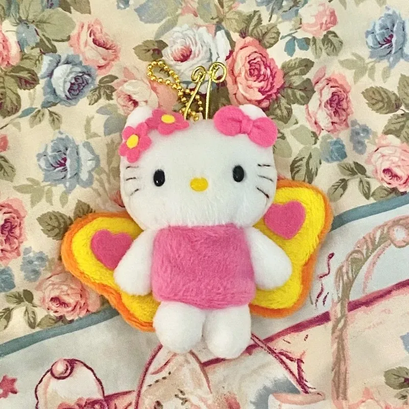 Butterfly Hello Kitty Cute Plush Doll Pendant Kawaii Kt Cat Y2K Cartoon Plushie - £17.23 GBP