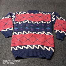 Diversified Imports Wool Sweater Adult Medium Blue Heavyweight  Hand Knit - $21.59