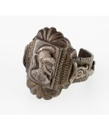 Anello Biker Messicano Vintage Con Testa Di Troia Circa Anni &#39;40 Taglia 12 - €981,29 EUR