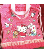  Hello Kitty Quilted Drawstring Backpack with Frills – Rose Pink - $17.77