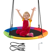 Goplus 40&#39;&#39; Flying Saucer Tree Swing Indoor Outdoor Play Set Swing for Kids NEW - £37.24 GBP