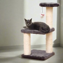 Active Cat Three Layer Toy with Jumping Platform Gray Indoor Tower - $521.91 MXN