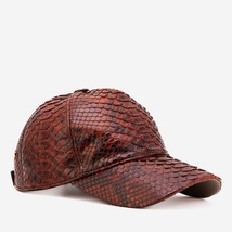 Boss Tan Python Leather Cap image 7