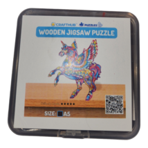 Crafthub Wooden Jigsaw Puzzle Unicorn Size A5 - £6.31 GBP