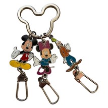 Disney Disneyland Resort 3 Charms Metal Keychain Mickey Minnie Goofy - $14.65