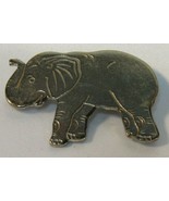 Vintage 1940&#39;s Silver Tone Elephant Trunk Up French Metal Pin Brooch 1.5... - £19.65 GBP