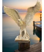 Vintage Solid Brass American Eagle Table Figurine Home Decor - $46.39