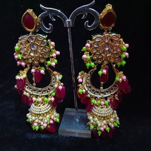 Limited Quantit Kundan Chand Bali Jhumka Jhumki All Colour Available Jewelry Set - £23.22 GBP