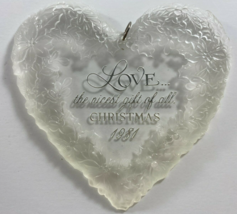1981 Hallmark Holiday Highlights Acrylic Christmas Ornament The Gift of Love - $14.84