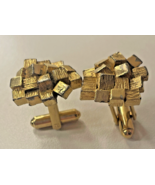 DANTE GOLD NUGGET THEME CUFFLINKS TIE PIN SET Gold Tone  Cuff-Links BLOC... - £37.00 GBP