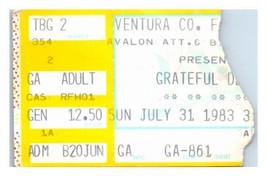 Grateful Dead Concert Ticket Stub Juillet 31 1983 Ventura County California - $44.54