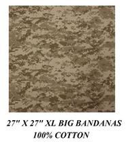 27&quot; Xl Big Over Size Digital Desert Camo Camouflage Bandana Head Neck Wrap Scarf - £7.97 GBP