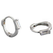 Anyco Earrings Fashion Stud Minimalist Geometric Square Colorful Zircon Huggie - £17.08 GBP