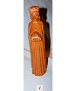 Vintage Carved Wooden Nativity Scene King-Lot 1-8 1/2 inches tall - $189.09 MXN
