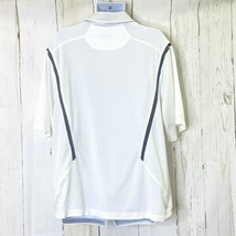 Nike Men&#39;s size XL Short Sleeved Polo Golf Shirt White Gray Trim - £17.97 GBP