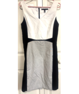 White House Black Market 8 Women&#39;s Black &amp; White Pencil Sheath Lined Dress - $24.75