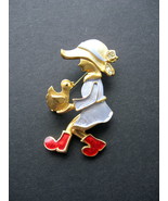 Little Girl with Chick Brooch/Pin - Movable Legs - Gold Tone - Free Ship... - £11.77 GBP