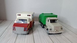 Driven by Battat Set of 2 Ambulance and Dump Truck Tested and Working - $17.81