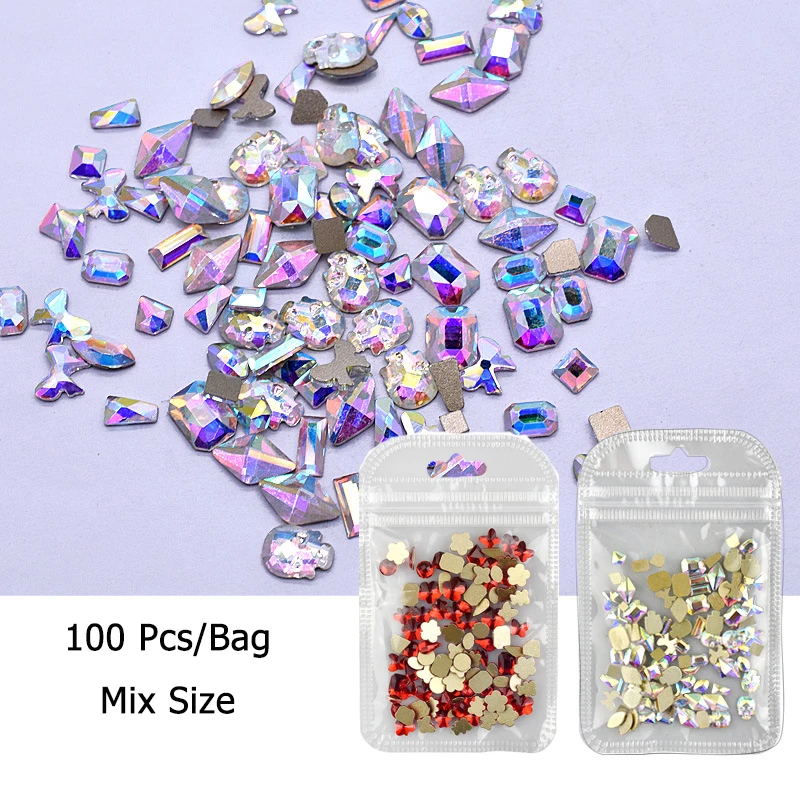 1 Box 100PCS rhinestones for nail art decorations zircon diamond charms ... - £10.59 GBP