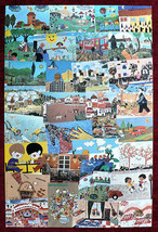 ORIGINAL Poster Advertisement NESTLE Children Painting Drawing Art 1983 - £59.22 GBP