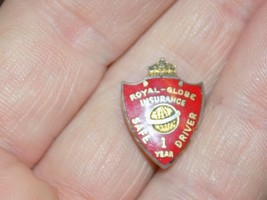 Vintage Royal Globe Insurance Safe Driver 1 Year Pin - $11.88