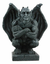 Winged Night Watchman Gothic Troll Deimos Gargoyle Statue 6.5&quot;Tall Figurine - £23.96 GBP