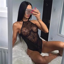 Sexy Black Lace Lingerie Women Sexy Bodysuit  - $15.00