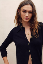 New Free People Paloma Cashmere Cardi $168 X-SMALL Black  - £63.22 GBP