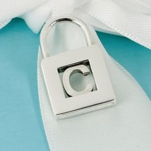 Tiffany &amp; Co Sterling Silver Letter C Alphabet Initial Padlock Charm Pendant - £215.78 GBP