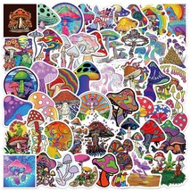 10/30/50PCS Psychedelic Aesthetics Mushroom Stickers Decal Car Guitar Motorcycle - £20.86 GBP