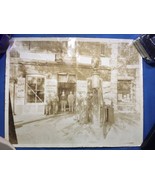 VINTAGE 1920s FORD DEALERSHIP PHOTO PHOTOGRAPH TRACTORS LINCOLN ON LINEN - $148.50