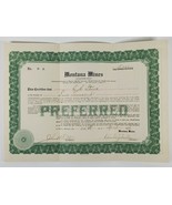 Montana Mines Helena 1926 Stock Certificate No.8 to E.A. Stowe 5000 Shares - £8.60 GBP