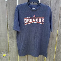 NFL Team Apparel Denver Broncos Adult Large Gray S/S T-Shirt AFC Football Shirt - £11.67 GBP