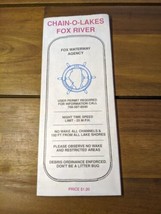 1994 Chain-O-Lakes Fox River Fox Waterway Agency Map - $49.49