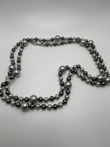 Vintage Chicos Faux Pearl Necklace 7mm -14mm X 48” - $19.80