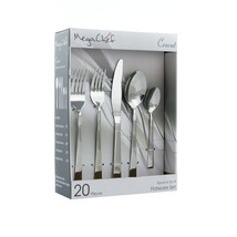 MegaChef Cravat 20 Piece Flatware Utensil Set, Stainless Steel Silverwar... - $1,215.77 MXN