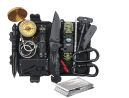 New Outdoor Emergency Survival Gear and Equipment 14 in 1 Tactical Survival Tool - £37.30 GBP