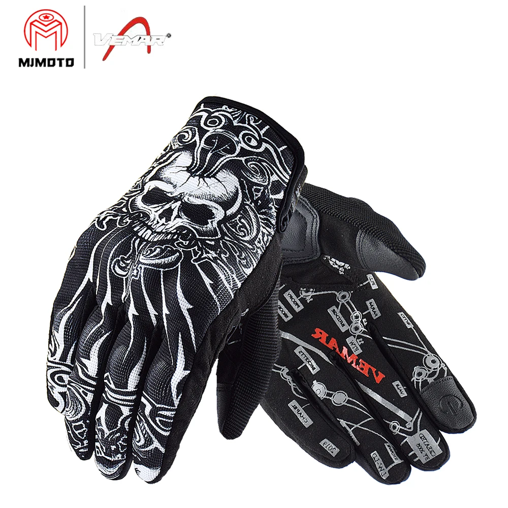 Tage motorcycle gloves touch screen skull motorbike motocross summer gloves mtb cycling thumb200