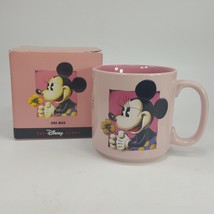 Disney Minnie Mouse Coffee Mug Pink With Flower UEHH7 - £5.50 GBP