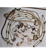 20 Pcs AVON Rings Necklaces Signed Old Avon Pendants Locket - $185.00