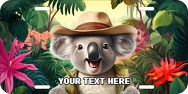 Koala Bear Australia Flag Hat Smiling Aluminum Metal License Plate 156 - £10.16 GBP+