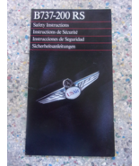 INFLIGHT SAFETY CARD US AIRLINES B737-200 RS  1989 - €16,88 EUR