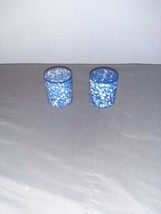 Stangl Blue Town And Country 2 1/2&quot; Salt And Pepper Shakers - £11.76 GBP