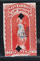 Canada Ontario 1870-1911 Revenue Very Fine Ng Law Stamp OL56 - £10.64 GBP