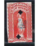 CANADA  ONTARIO 1870-1911  REVENUE VERY FINE NG LAW STAMP OL56 - £10.64 GBP