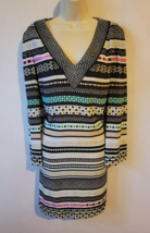 Diane Von Furstenberg DVF Black &amp; Pink Embellished Dress – Size 10 - $89.99