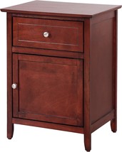 Glory Furniture 1 Drawer /1 Door Nightstand, Cherry - $163.99